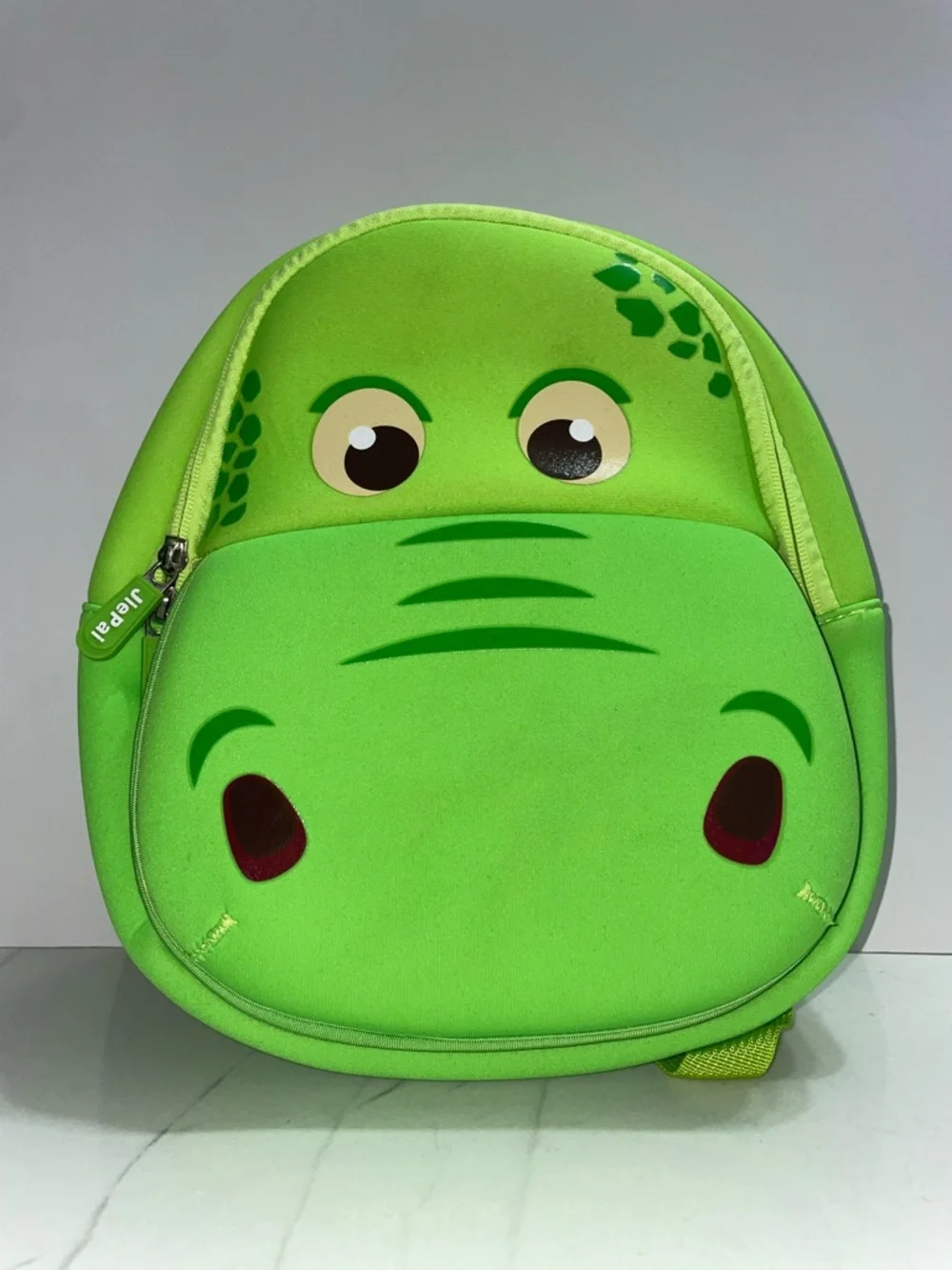 Jiepai 3D Hippo Cartoon Neon Green Designed Waterproof Bag Kids Girl or Boy